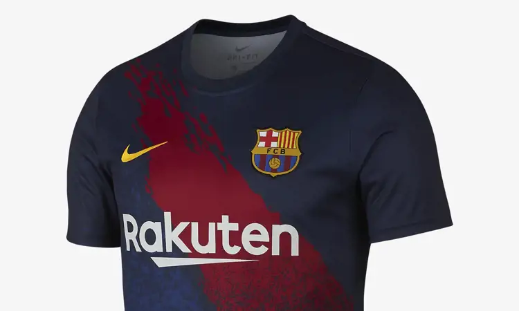 Barcelona trainingsshirt en warming-up shirt 2019-2020