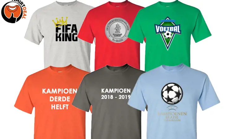 Je eigen voetbalshirt bedrukken bij Tshirtdeal