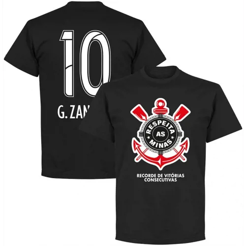 Corinthians Minas Logo T-Shirt Zanotti - Zwart 