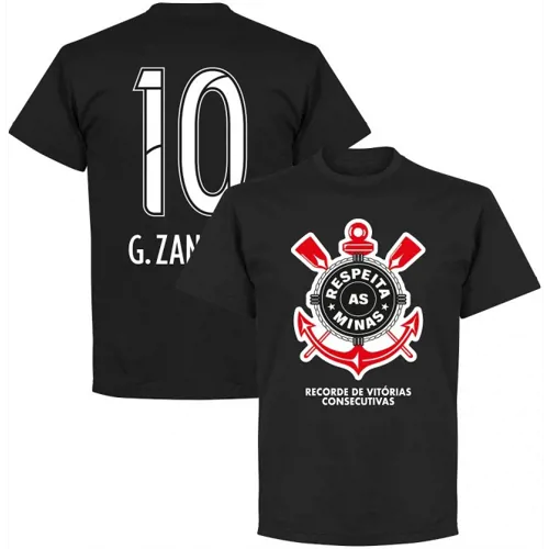 Corinthians Minas Logo T-Shirt Zanotti - Zwart