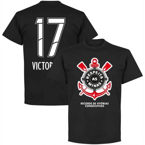 Corinthians Minas Logo T-Shirt Victoria Albuquerque - Zwart 