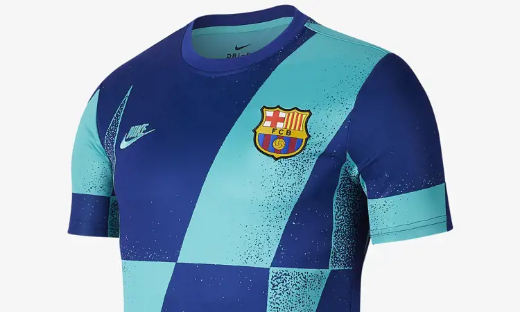Barcelona warming-up shirt en trainingsshirt Champions League 2019-2020