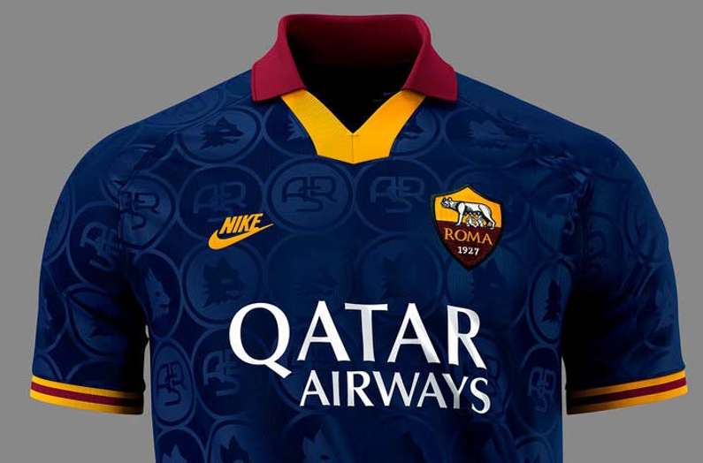 AS Roma 3e voetbalshirt 2019-2020 Voetbalshirts.com