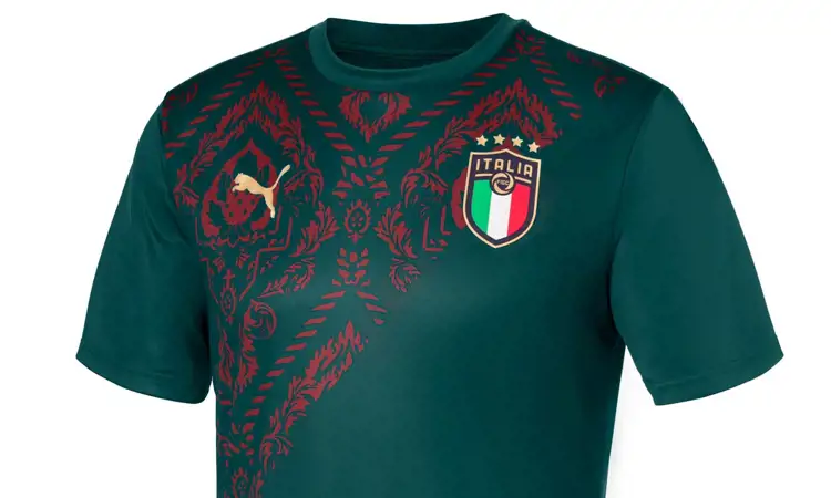 Groen Italië trainingsshirt en warming-up shirt 2020-2021
