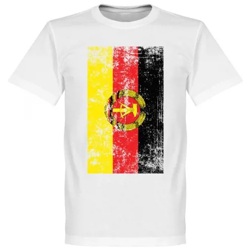 DDR T-Shirt met vlag - Wit 
