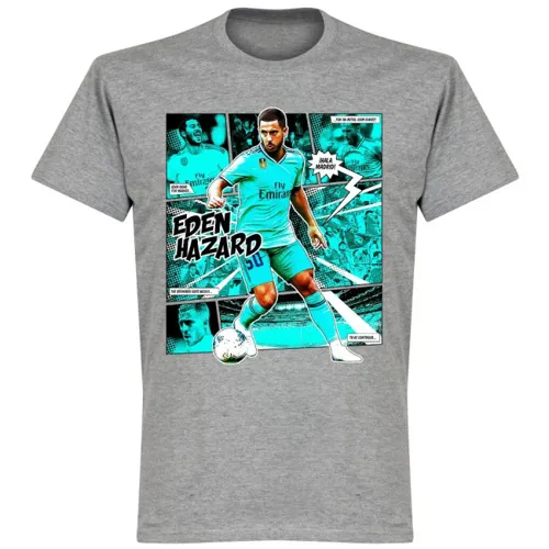 Real Madrid Hazard Comic T-Shirt - Grijs