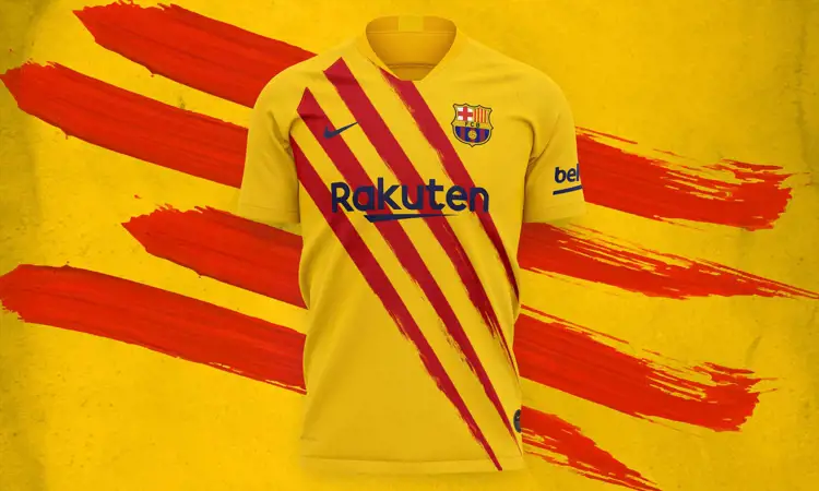 Barcelona 4e La Senyera voetbalshirt 2019-2020 