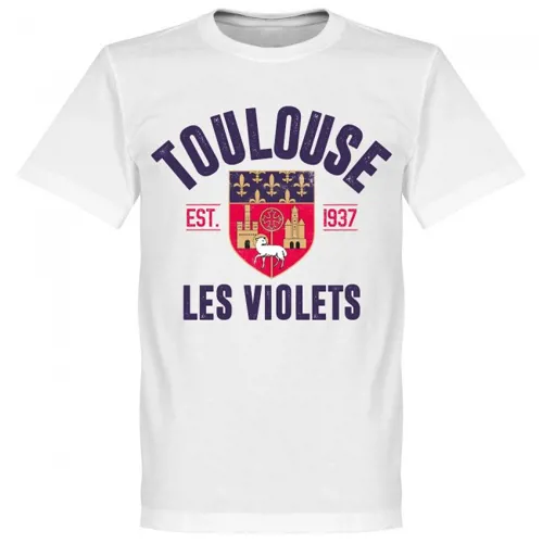 Toulouse fan t-shirt EST 1937 - Wit
