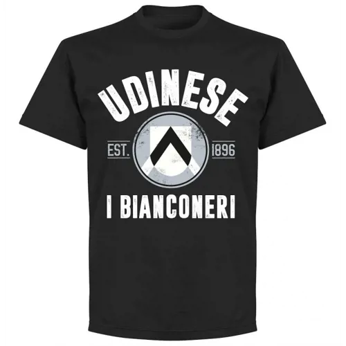 Udinese Calcio T-Shirt EST 1896 - Zwart 