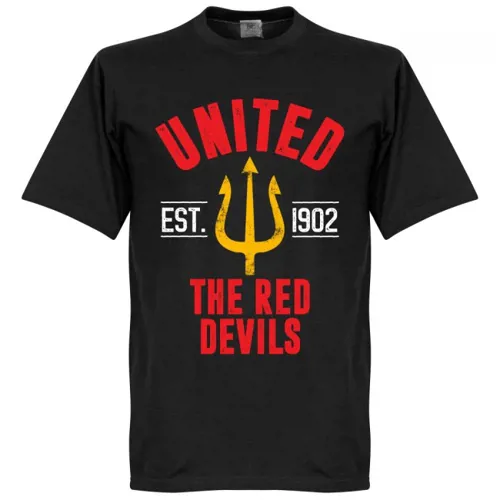Manchester United T-Shirt EST 1902 - Zwart
