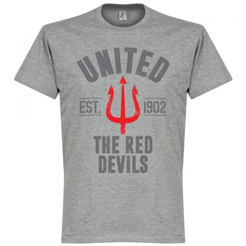 Manchester United T-Shirt EST 1902 - Grijs