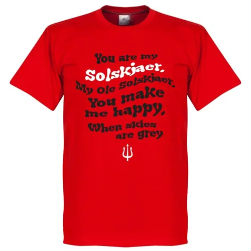 Manchester United Ole Solskjaer Song T-Shirt - Rood