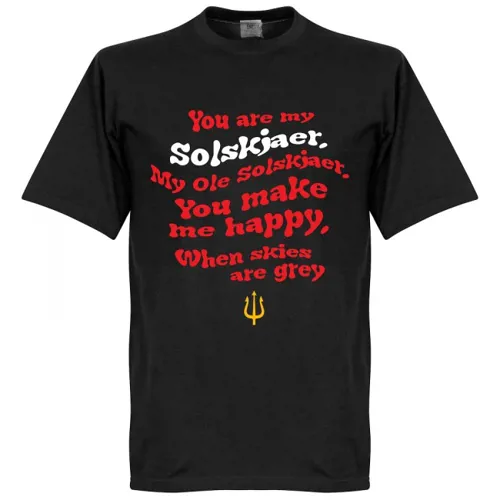Manchester United Ole Solskjaer Song T-Shirt - Zwart