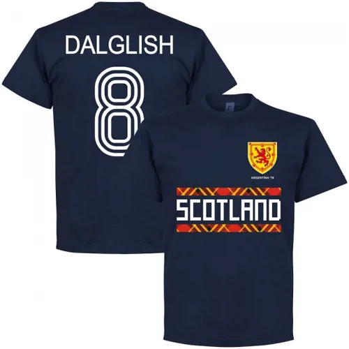 Schotland Team T-Shirt Dalglish - Marine Blauw