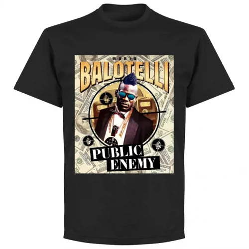 Balotelli Public Enemy T-Shirt - Zwart