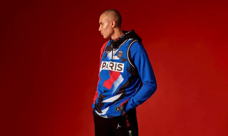 Blauw Paris Saint Germain X Jordan Brand warming-up shirt 2020
