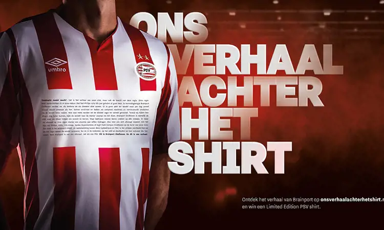 Welke sponsor stond op PSV voetbalshirt tegen FC Twente?