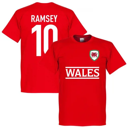 Wales Ramsey Team T-Shirt - Rood
