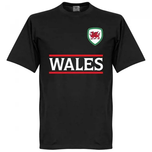 Wales Team T-Shirt - Zwart