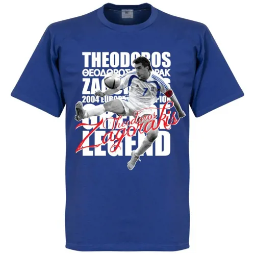 Griekenland Theodores Zagorakis T-Shirt - Blauw
