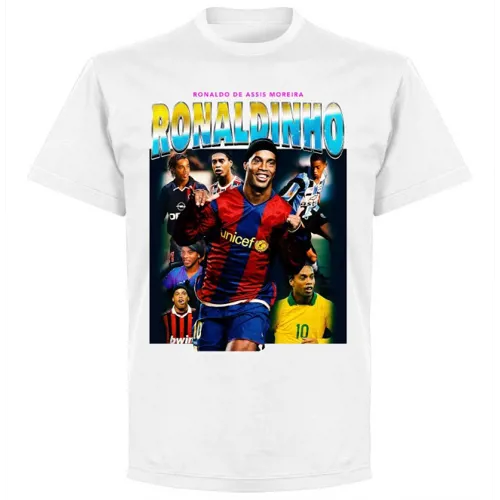 Ronaldinho Old Skool T-Shirt - Wit