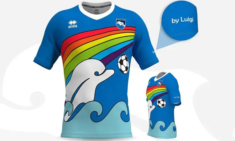 Special edition Pescara voetbalshirt ontworpen door zes jarige Luigi