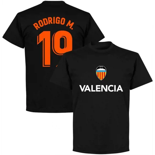 Valencia Retro Team T-Shirt Rodrigo M. - Zwart