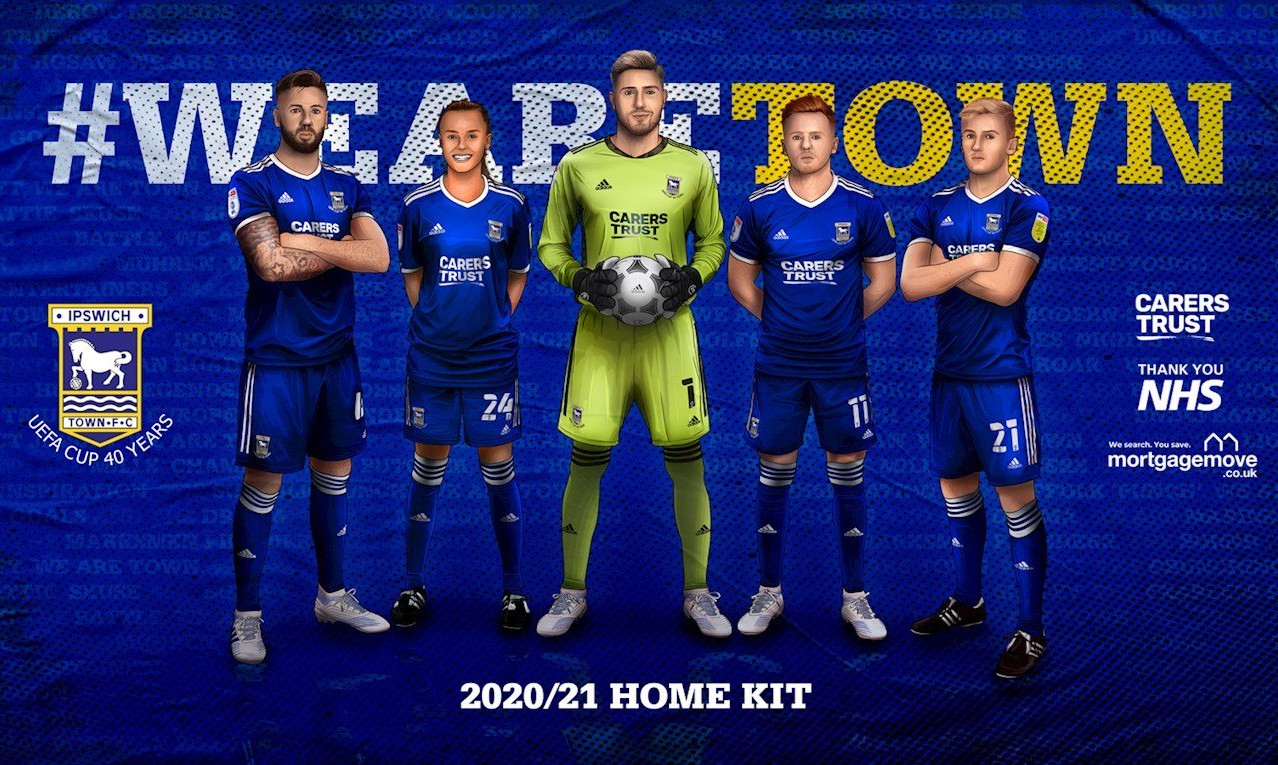 Ipswich Town thuisshirt 2020-2021