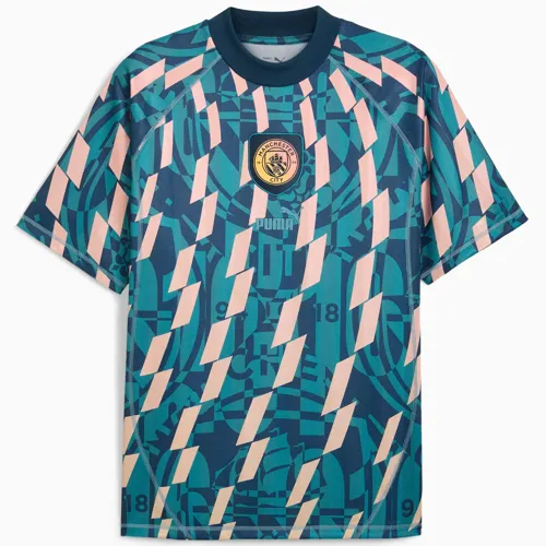 Manchester City FtblSTATEMENT retro shirt - Lichtblauw/Roze/Blauw