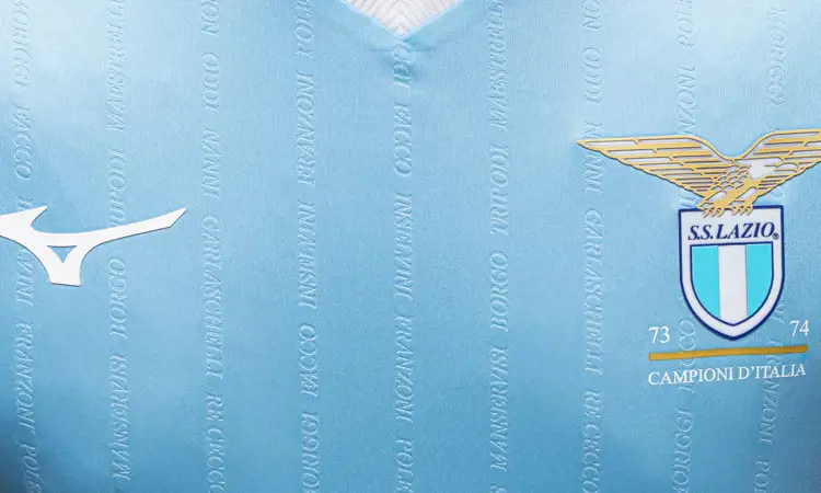 SS Lazio lanceert voetbalshirt ter ere winnen Scudetto 50 jaar geleden