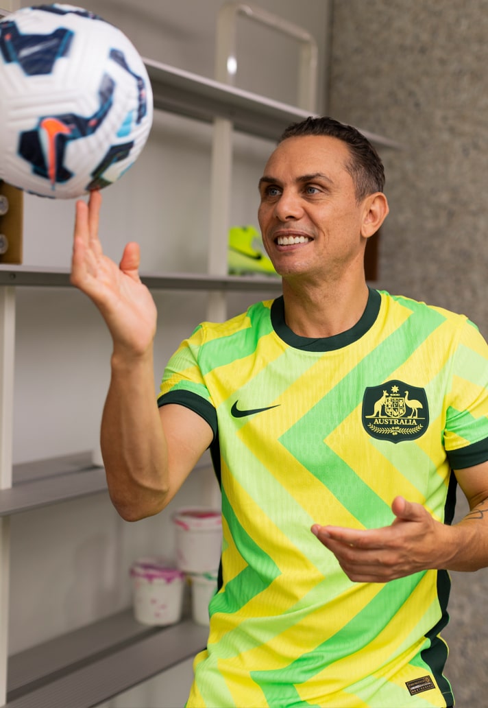 Australië voetbalshirts 2025-2026 ontworpen door Aboriginals kunstenaar