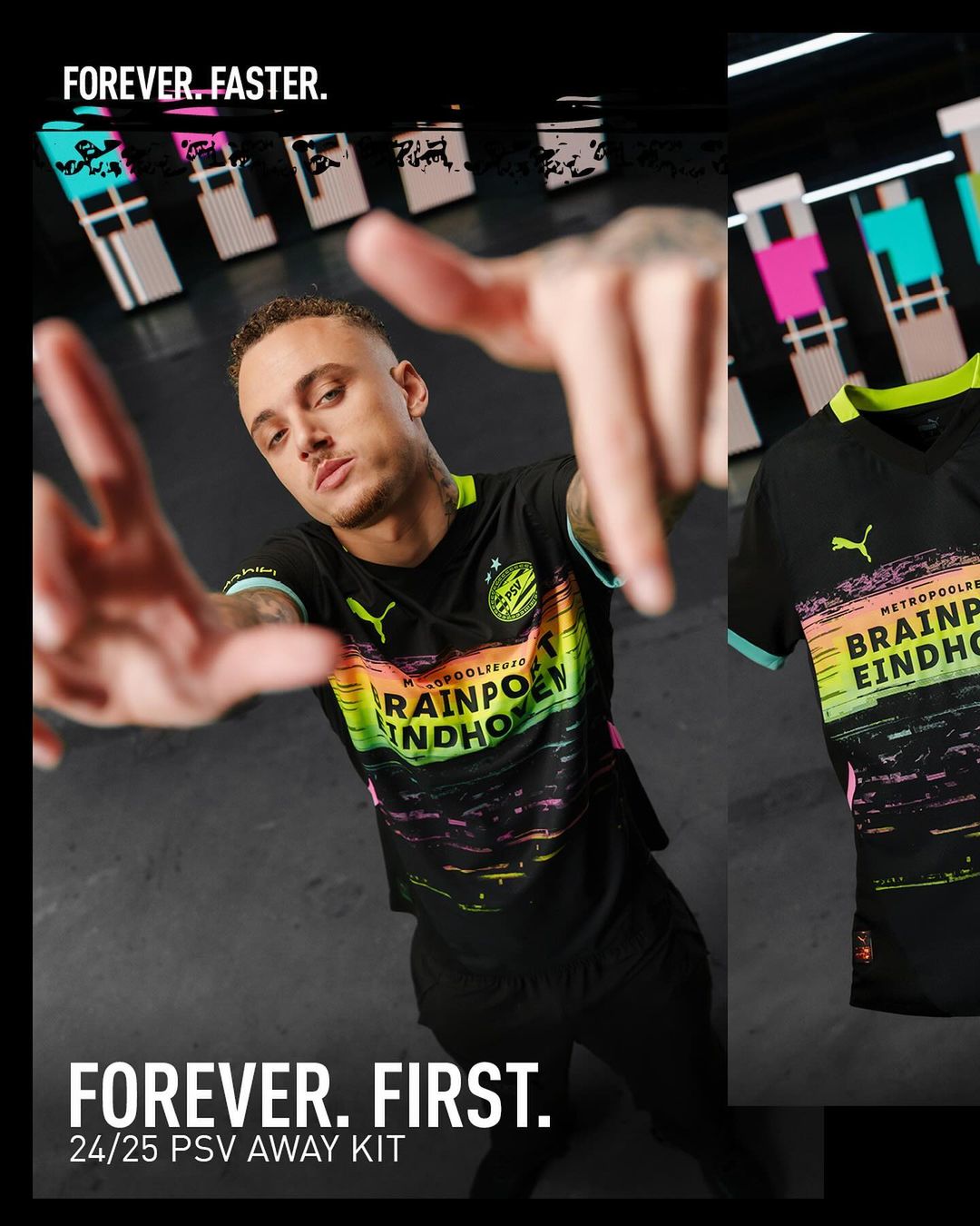 PSV uitshirt 20242025 geïnspireerd door testbeeld