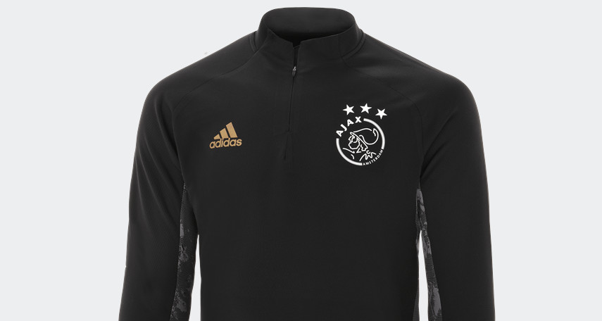 Ajax trainingspak 2021 zwart goud best sale