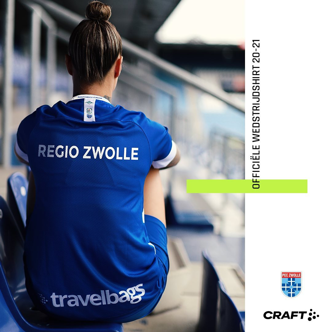 Achterkant PEC Zwolle voetbalshirts 2020-2021