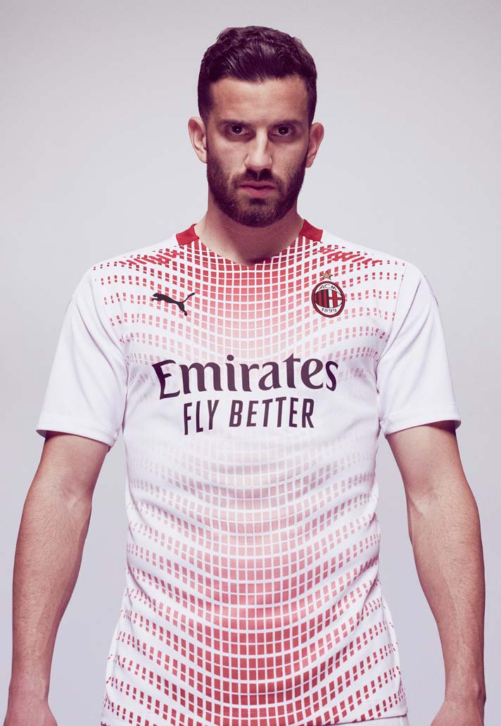 Wit AC Milan voetbalshirt 2020-2021