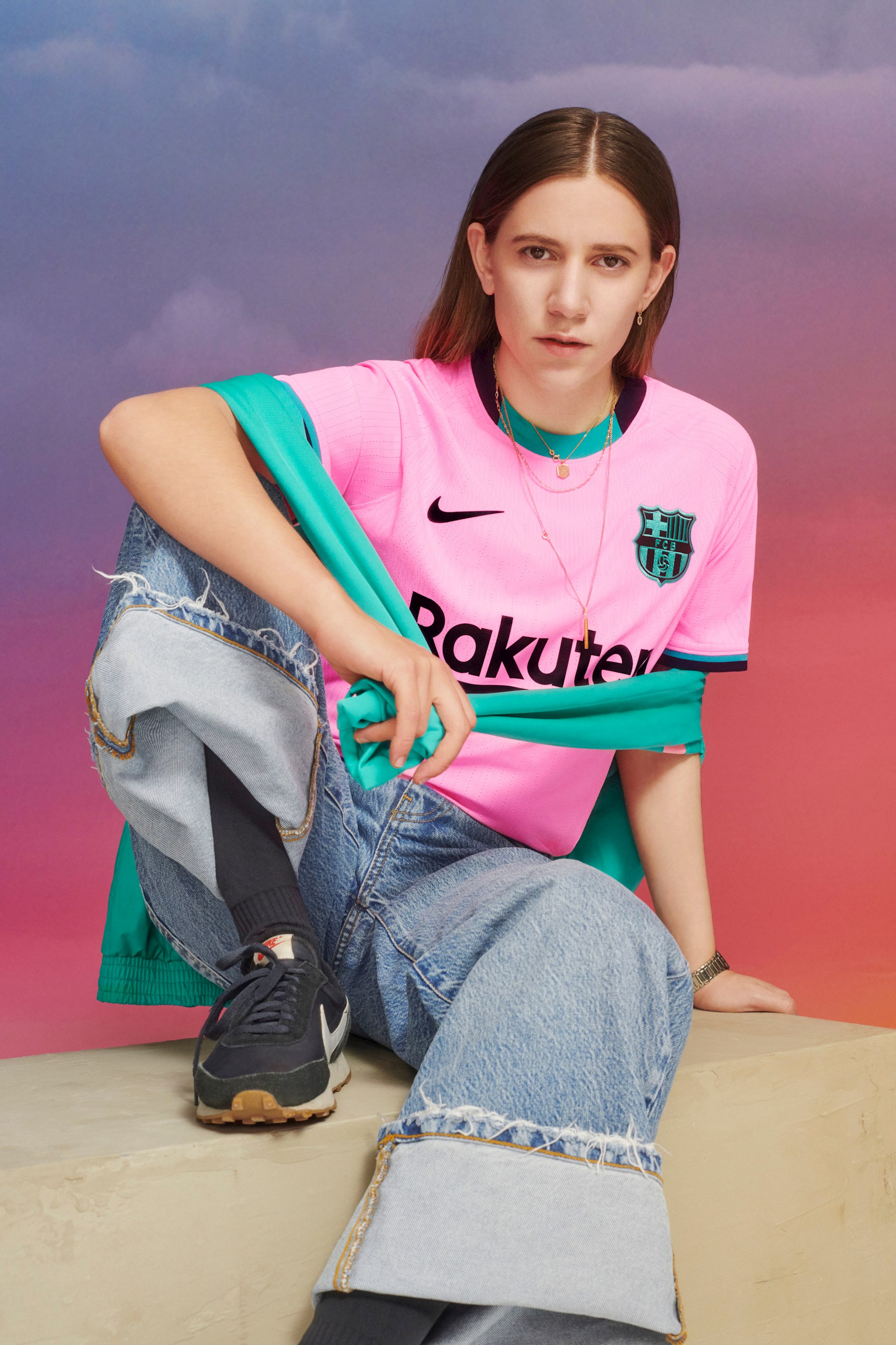 Roze Barcelona voetbalshirt 2020-2021