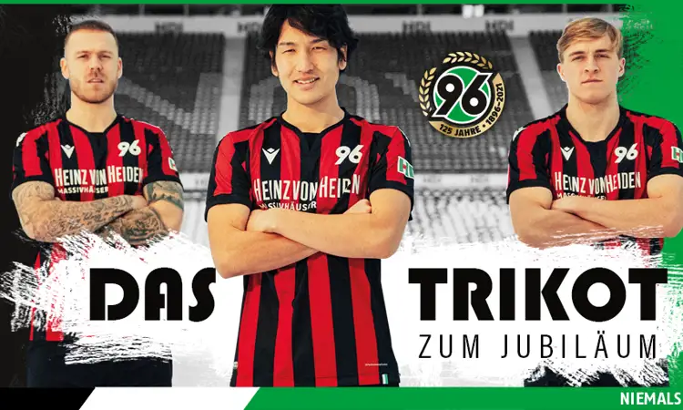 Hannover 96 voetbalshirt 125 jarig bestaan 1896-2021