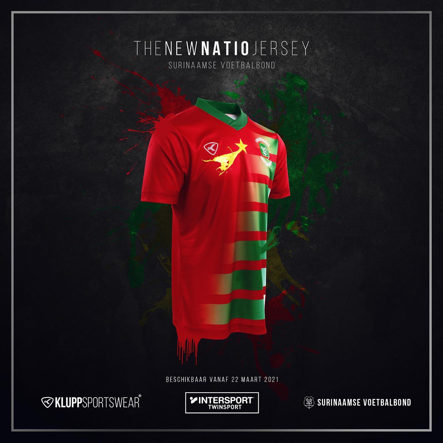 Suriname thuisshirt 2021-2022