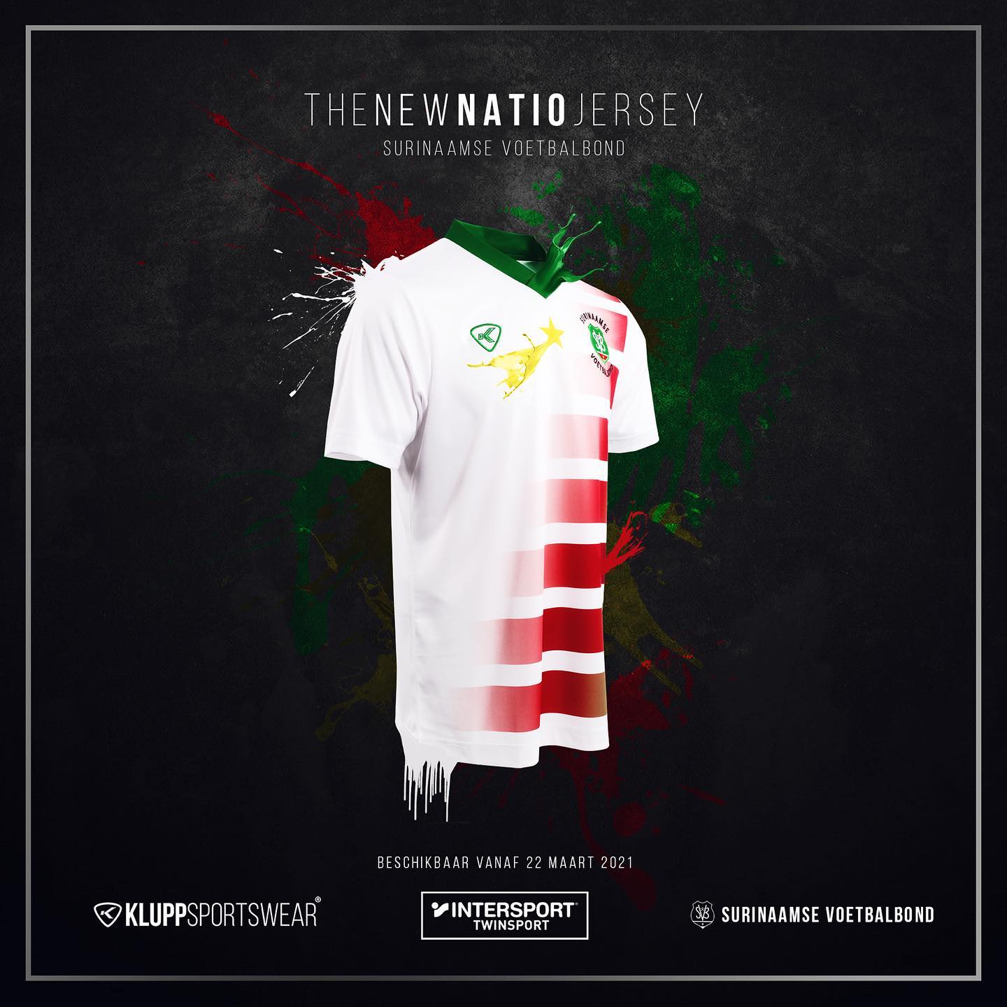 Suriname uitshirt 2021-2022