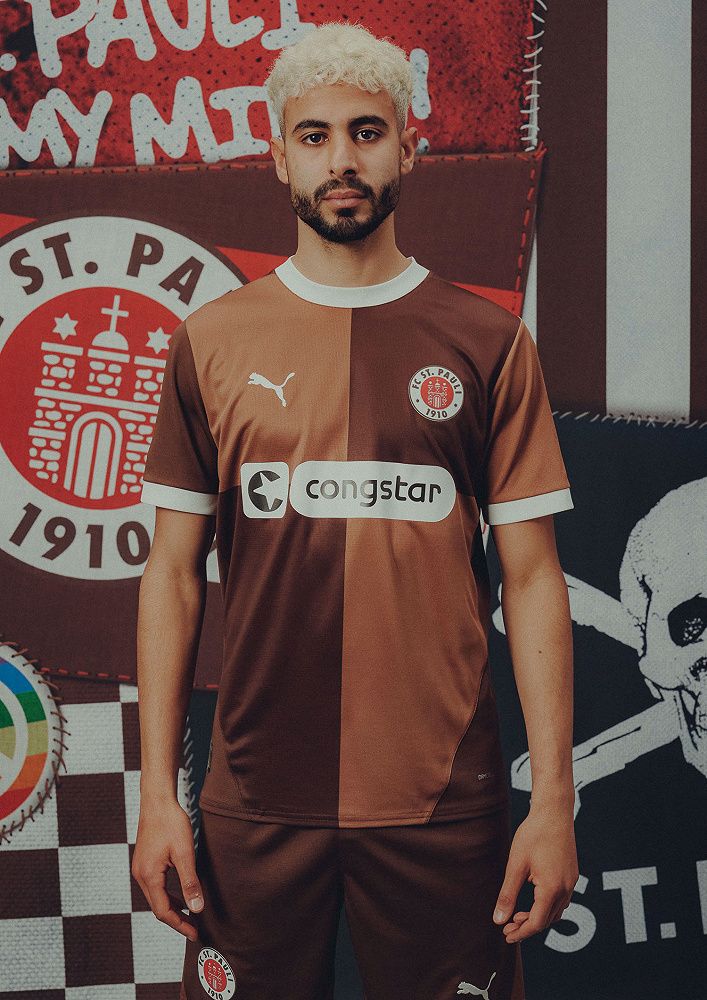 FC Sankt Pauli voetbalshirts 2024-2025 geïnspireerd door voetbalshirts jaren '90