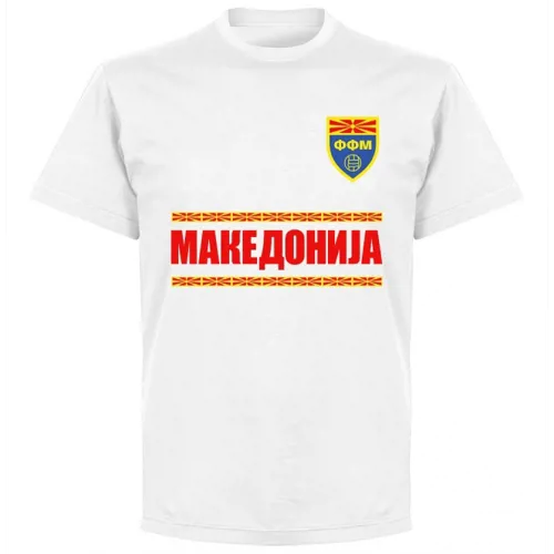 Noord Macedonië Team T-Shirt - Wit