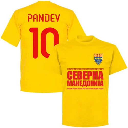 Noord Macedonië Pandev Team T-Shirt - Geel