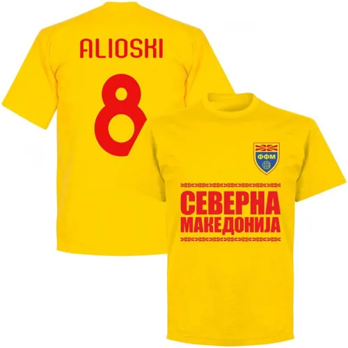 Noord Macedonië Pandev Team T-Shirt - Geel