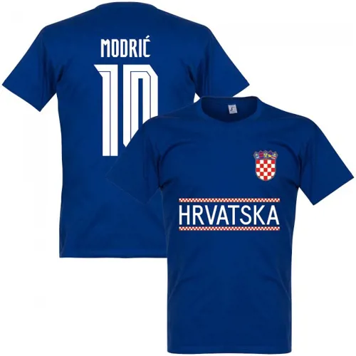 Kroatië Modric Team T-Shirt - Blauw 