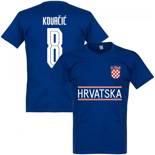 Kroatië Kovacic Team T-Shirt - Blauw 
