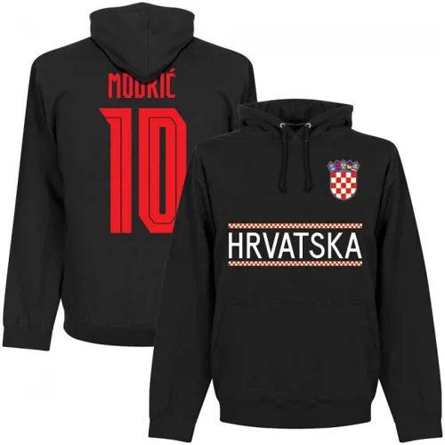 Kroatië Modric Team Hoodie - Zwart
