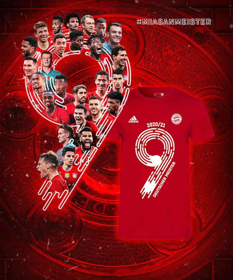 Bayern München kampioenst-shirts 2021