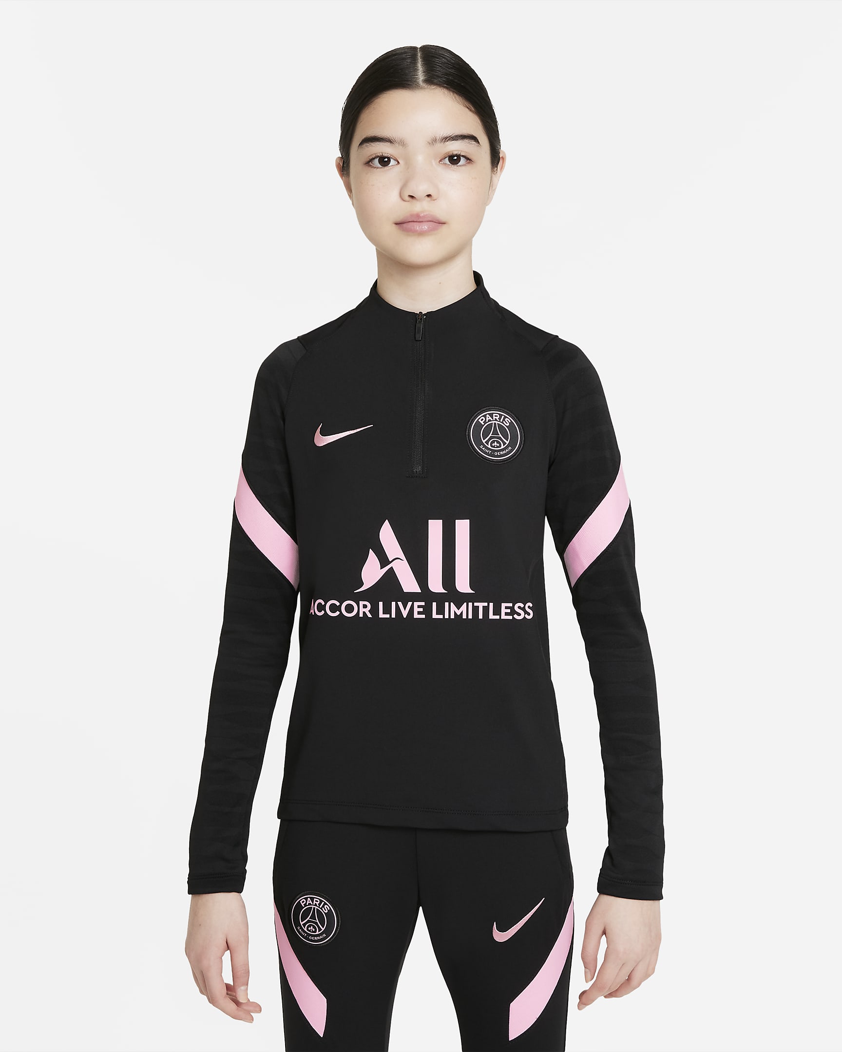 Zwart/roze Paris Saint Germain trainingspak 2021-2022