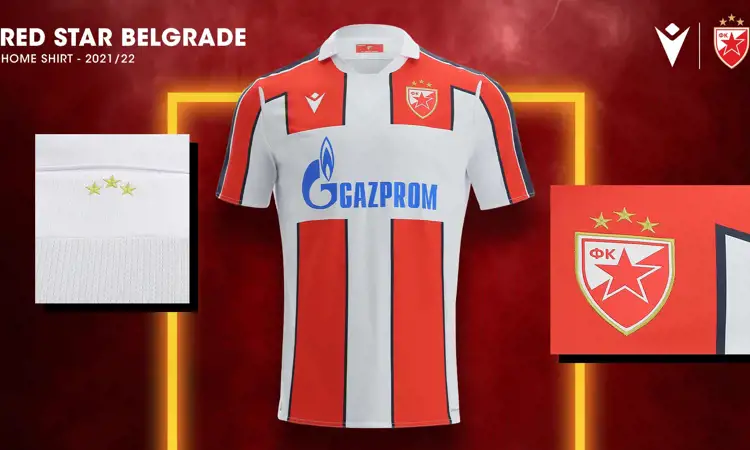 Rode Ster Belgrado thuisshirt 2021-2022