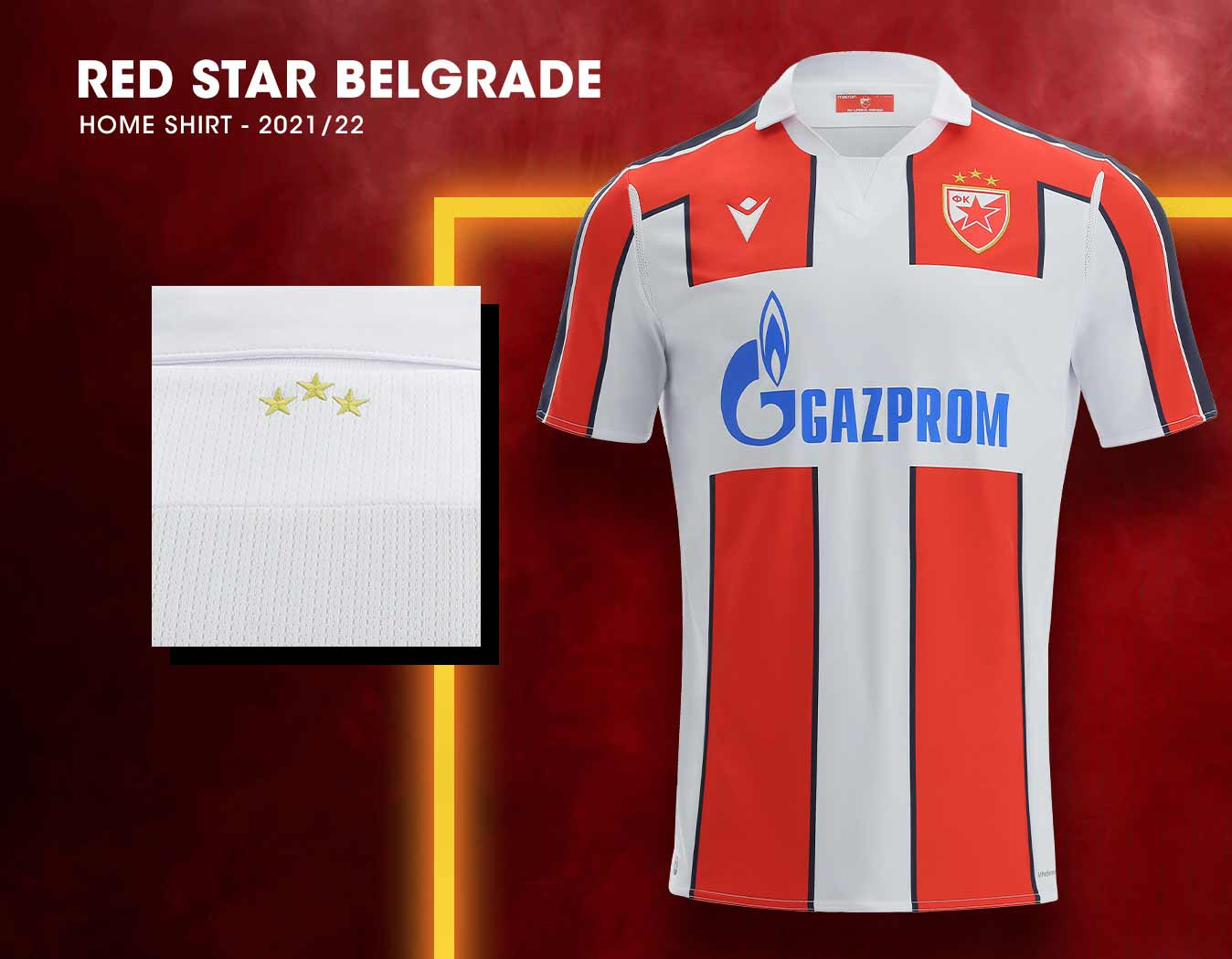 Rode Ster Belgrado thuisshirt 2021-2022